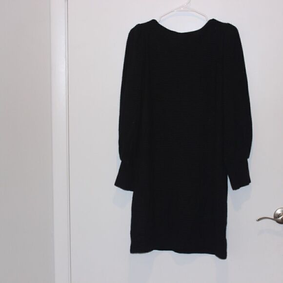 NEW Julia Jordan Black Boatneck Long Sleeve Sweater Dress Women Size 8 $120 - Picture 9 of 13